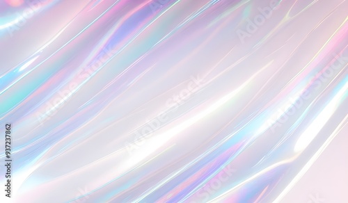 Holographic background seamless trendy iridescent light foil texture. Soft holographic pastel unicorn marble background pattern. Modern pearlescent blurry abstract swirl illustration. 