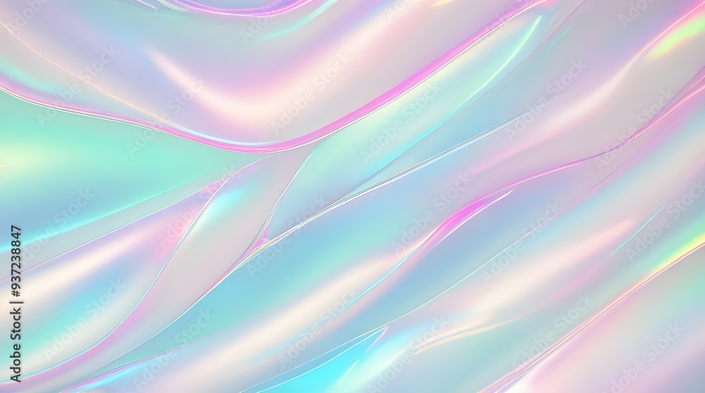 Holographic background seamless trendy iridescent light foil texture. Soft holographic pastel unicorn marble background pattern. Modern pearlescent blurry abstract swirl illustration.
Holographic background seamless trendy iridescent light foil texture. Soft holographic pastel unicorn marble background pattern. Modern pearlescent blurry abstract swirl illustration.