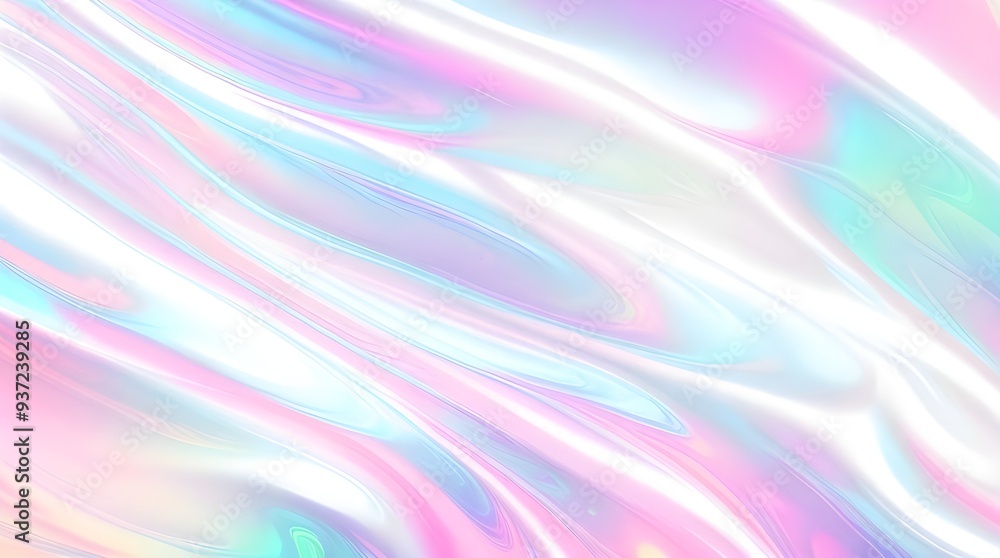 Holographic background seamless trendy iridescent light foil texture. Soft holographic pastel unicorn marble background pattern. Modern pearlescent blurry abstract swirl illustration.
Holographic background seamless trendy iridescent light foil texture. Soft holographic pastel unicorn marble background pattern. Modern pearlescent blurry abstract swirl illustration.