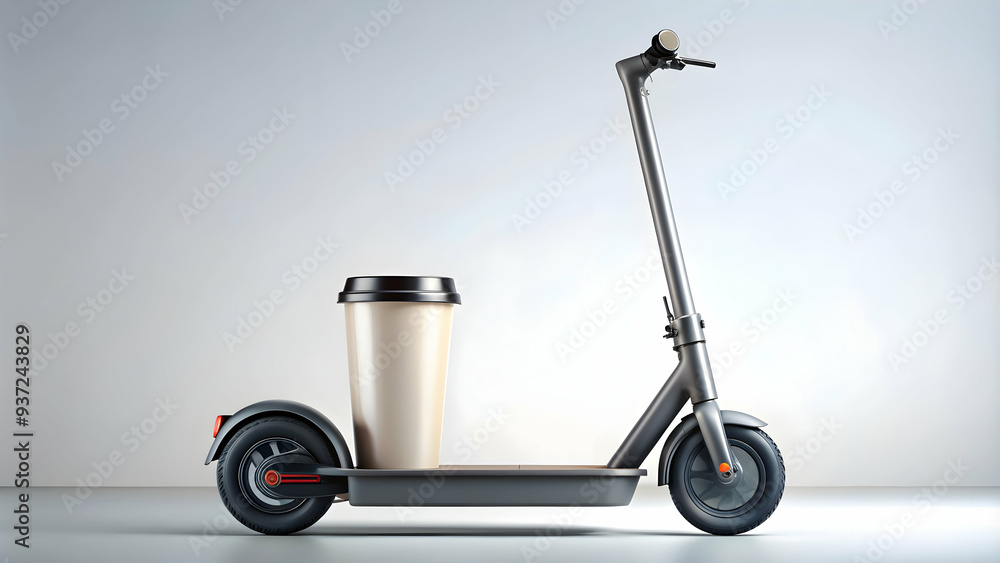Photo Realistic as Electric scooter and business plan concept as An electric scooter paired with a business plan document representing eco friendly commuting and strategic business planning perfect fo Photo Realistic as Electric scooter and business plan concept as An electric scooter paired with a business plan document representing eco friendly commuting and strategic business planning perfect fo
