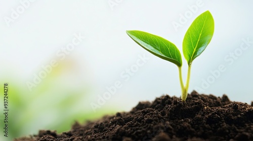 New life and growth brings hope and happiness for the future - tree seedling concept