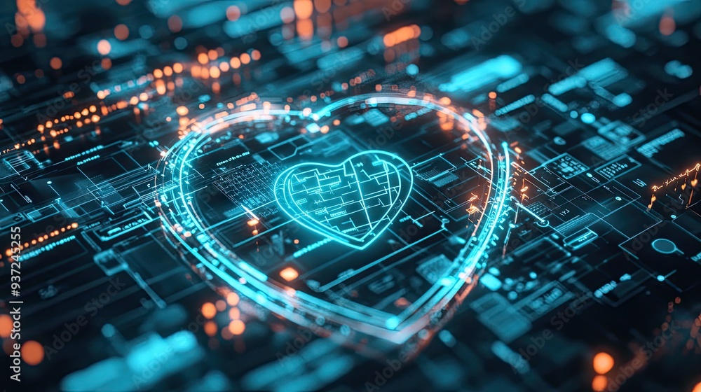 Digital shield protecting healthcare data, emphasizing the importance of cybersecurity in the medical field. Digital shield protecting healthcare data, emphasizing the importance of cybersecurity in the medical field.