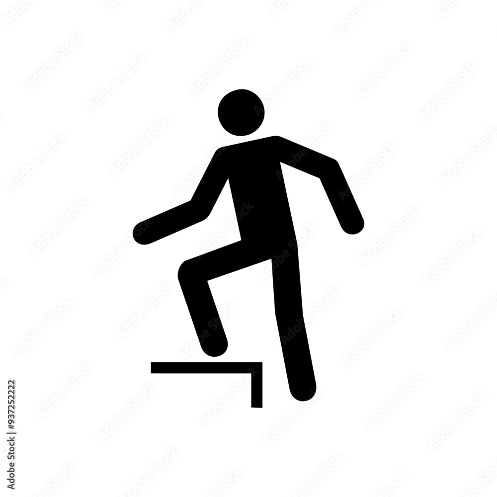 ISO prohibition safety signs_no stepping on surface symbol only ISO prohibition safety signs_no stepping on surface symbol only