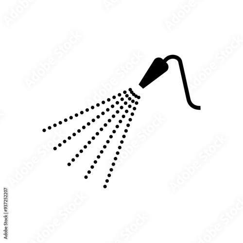 ISO prohibition safety signs_do not spray with water symbol only