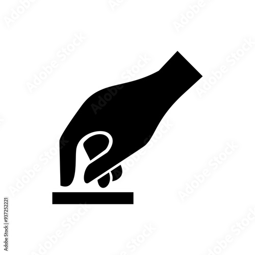 Bild auf Leinwand ISO prohibition safety signs_do not touch symbol only