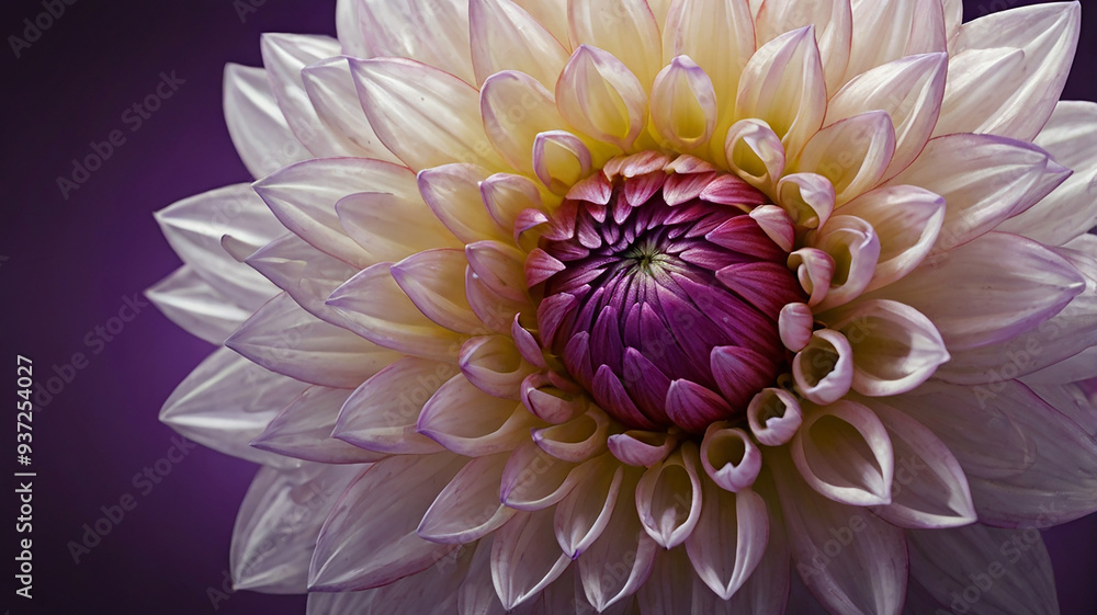 A Purple dahlia flower with zoom view A Purple dahlia flower with zoom view