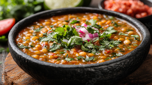 Delicious dal tadka isolated on white background