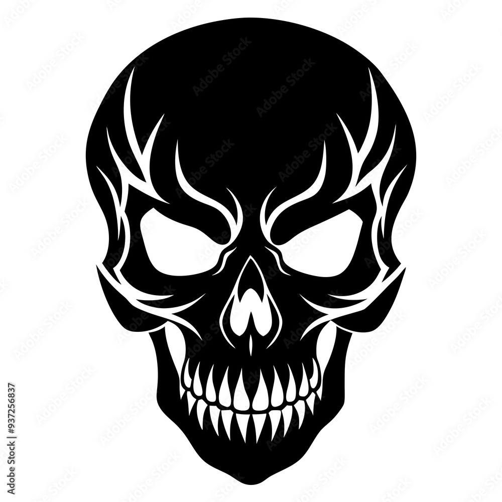 skull silhouette Black Vector skull silhouette Black Vector