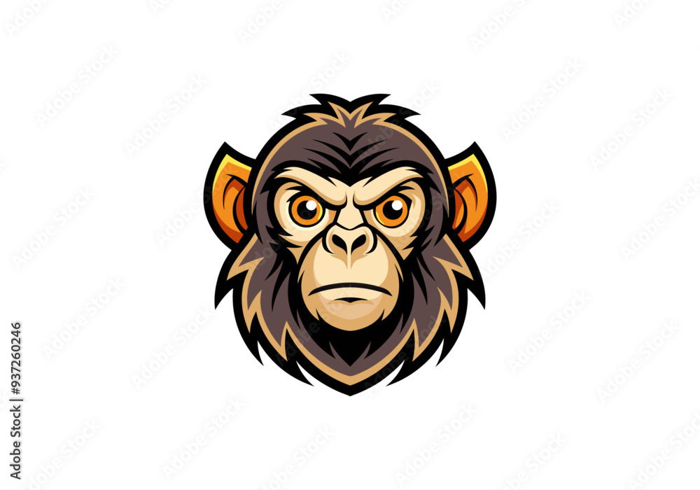 Obraz premium Angry Gorilla, animal, ape, big boss, bow tie, cigar, cigarette, club, esports, fitness, gaming, gorilla, gorilla head, gorilla logo, gym, King Kong, kingkong, logo design,, gorill mafia, mafia,