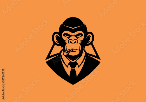 Angry Gorilla, animal, ape, big boss, bow tie, cigar, cigarette, club, esports, fitness, gaming, gorilla, gorilla head, gorilla logo, gym,  King Kong, kingkong, logo design,, gorill mafia, mafia,