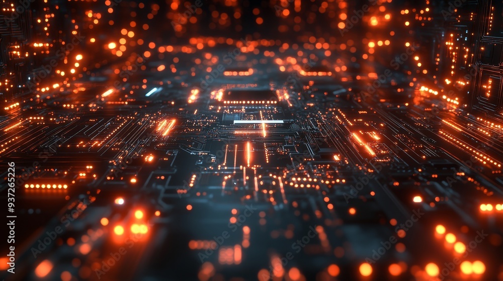 Futuristic Circuit Board. Futuristic Circuit Board.