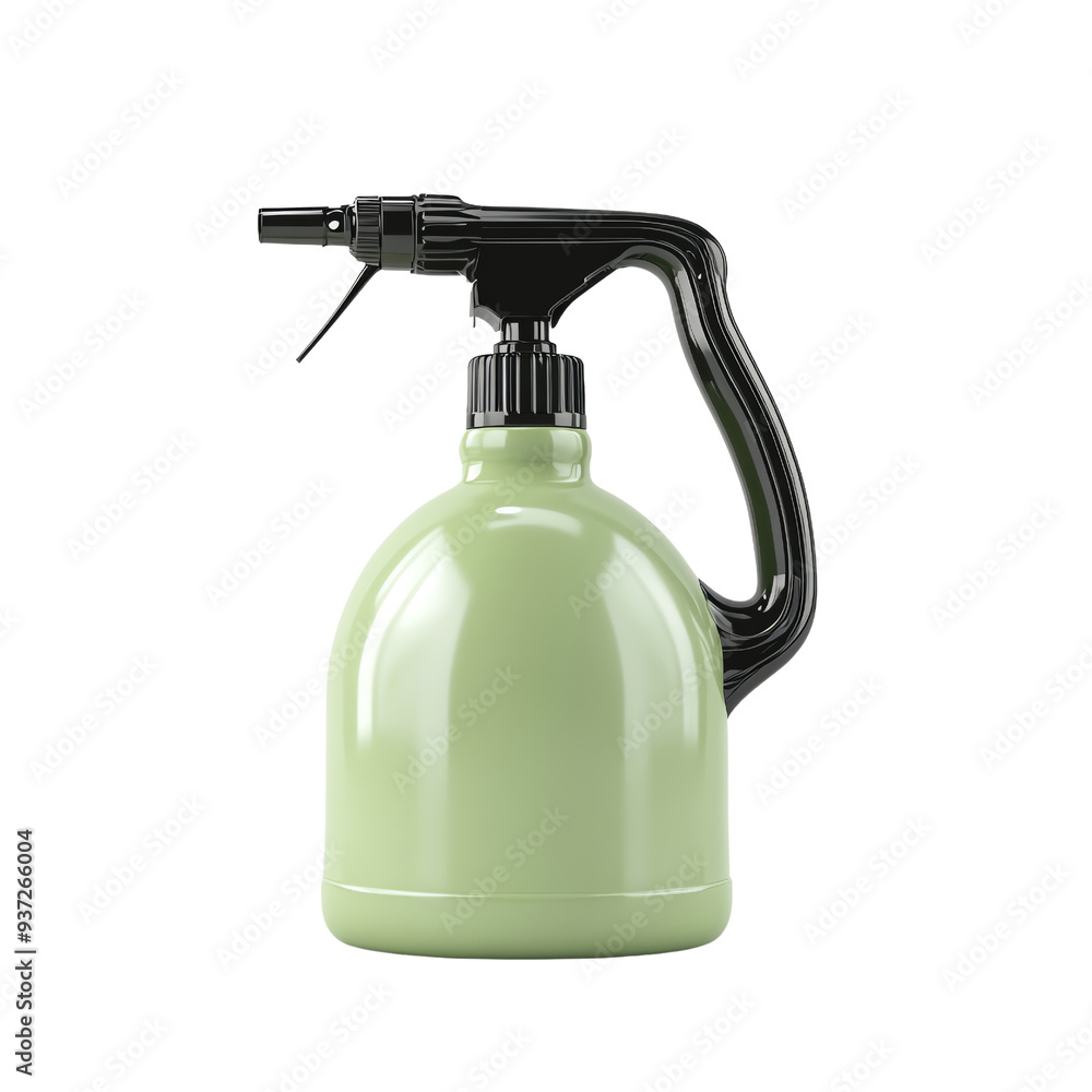 A green spray bottle with a black nozzle, idea for gardening or cleaning tasks. Perfect for both indoor and outdoor use. A green spray bottle with a black nozzle, idea for gardening or cleaning tasks. Perfect for both indoor and outdoor use.