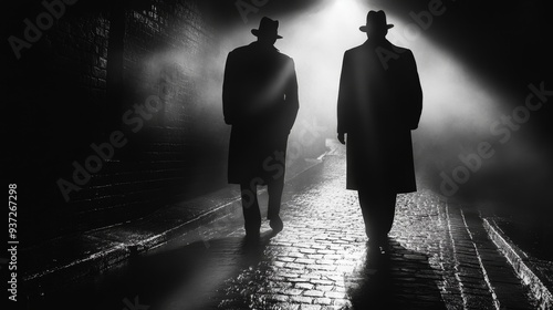 Two Figures in Shadows.