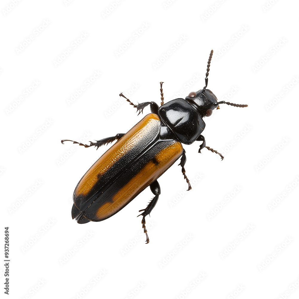 Detailed close-up of a vibrant black and orange beetle showcasing its unique patterns and textures. Detailed close-up of a vibrant black and orange beetle showcasing its unique patterns and textures.