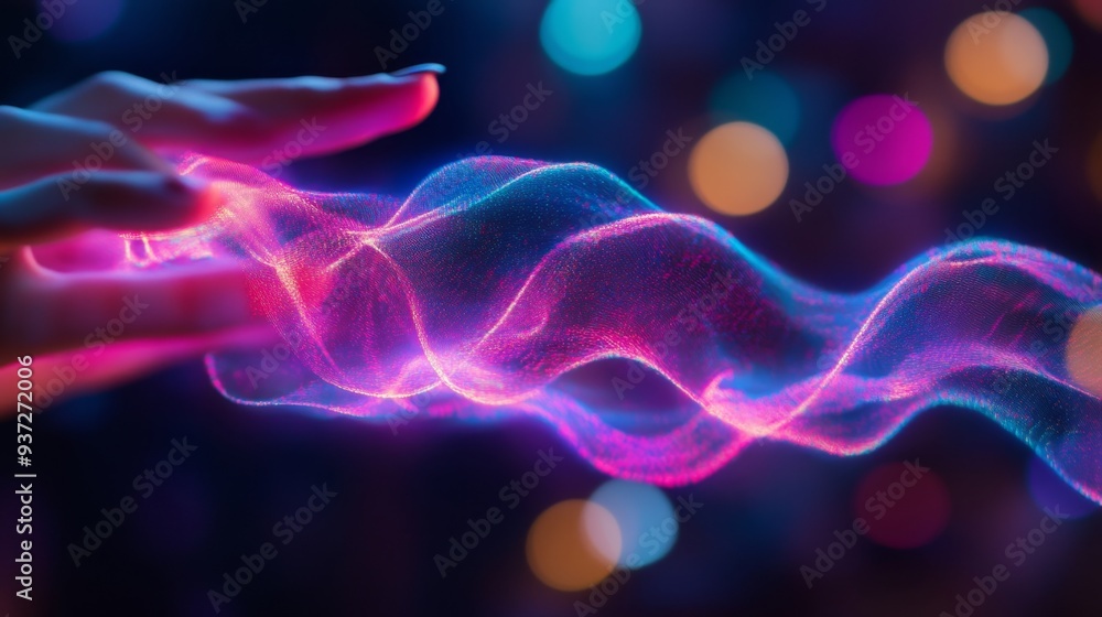 Obraz premium Digital Wave Touch.