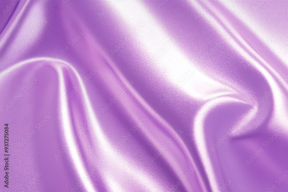 Obraz premium A smooth and shiny lavender satin fabric with gentle folds and reflections.
