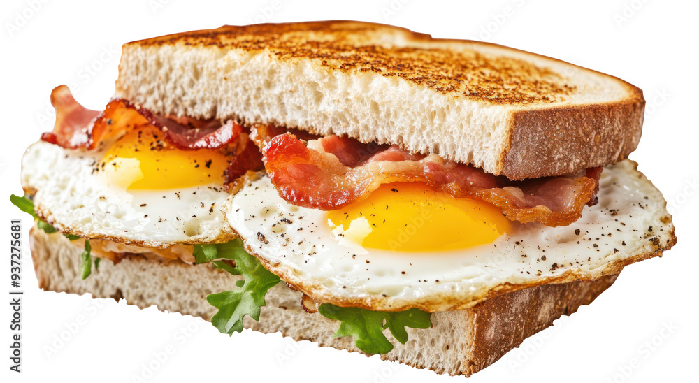 Bacon and Egg Sandwich on White Bread Bacon and Egg Sandwich on White Bread