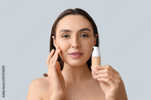 Young woman with makeup fou...