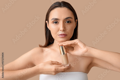 Young woman with makeup fou...