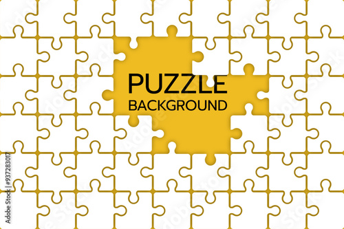 Colorful jigsaw puzzle background stock vector isolated on white backgroun.