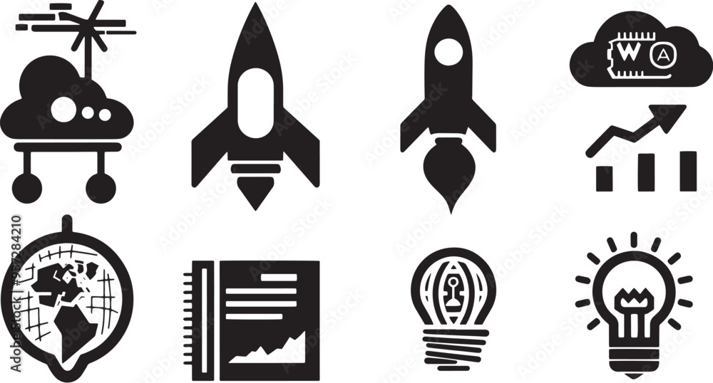 Fototapeta premium Logo startup technology