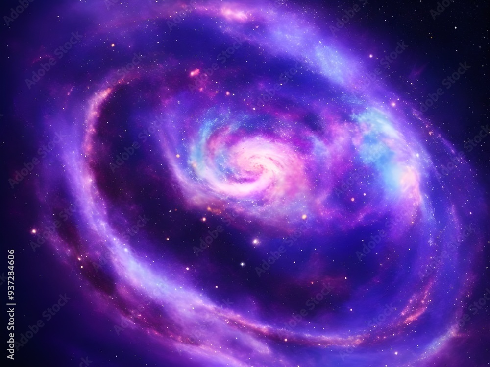 Galactic Spiral: Purple Vortex in the Cosmic Abyss Wallpaper background Galactic Spiral: Purple Vortex in the Cosmic Abyss Wallpaper background