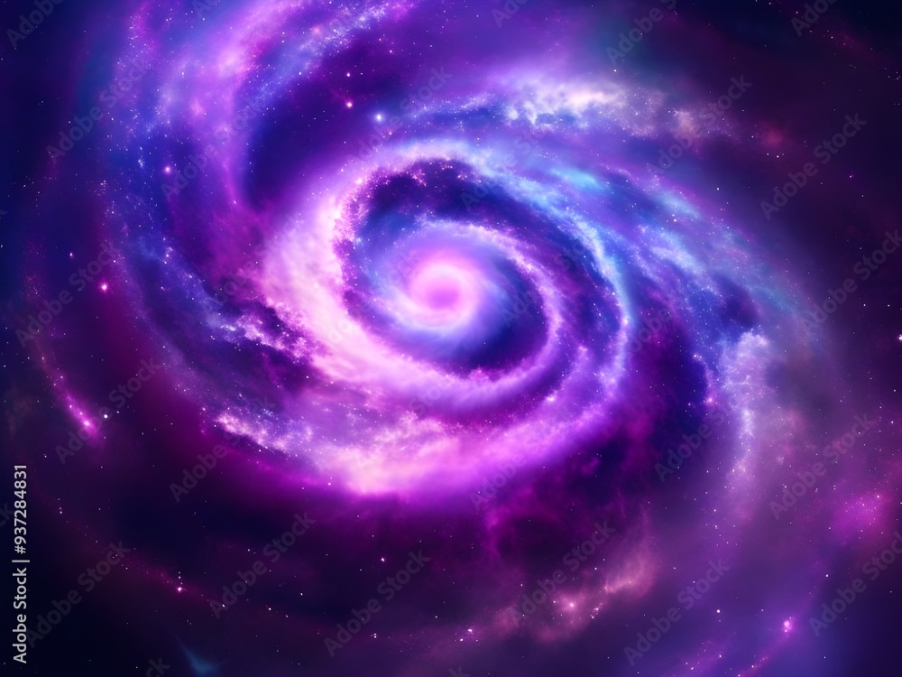 Galactic Spiral: Purple Vortex in the Cosmic Abyss Wallpaper background Galactic Spiral: Purple Vortex in the Cosmic Abyss Wallpaper background