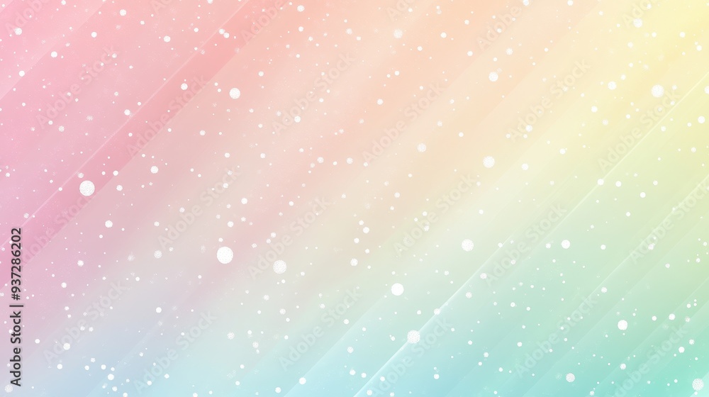 Fototapeta premium A soft gradient background with pastel colors and white dots, ideal for creative designs.