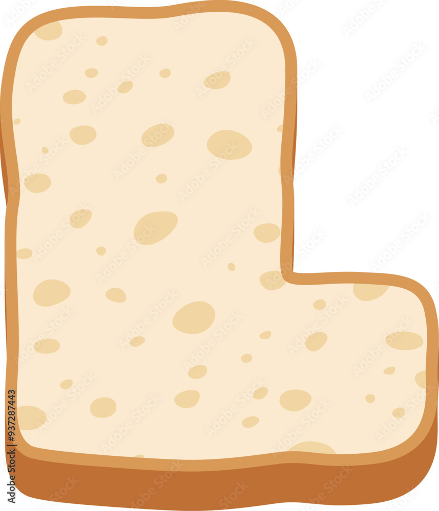 Bread Letter Alphabet Vector Element Bread Letter Alphabet Vector Element