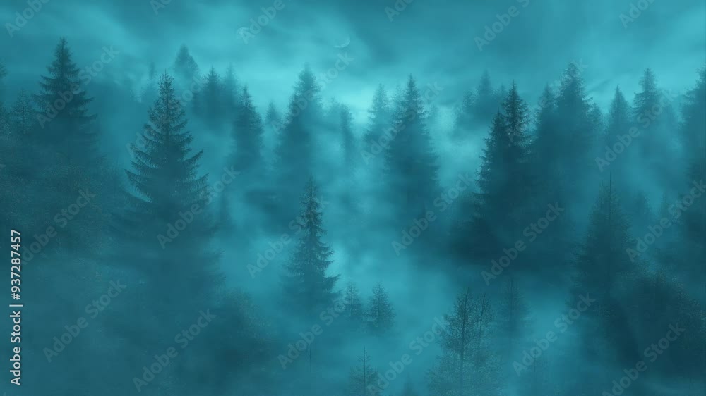 Mysterious scary dark forest with dark branches tree, Gothic horror spooky forest motion animation video background Mysterious scary dark forest with dark branches tree, Gothic horror spooky forest motion animation video background