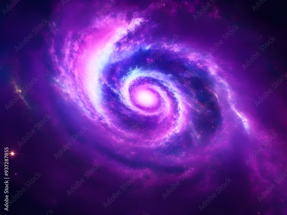 Galactic Spiral: Purple Vortex in the Cosmic Abyss Wallpaper background, Galactic Spiral: Purple Vortex in the Cosmic Abyss Wallpaper background,