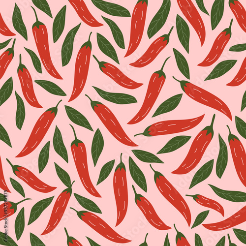 chilli seamless pattern illustration