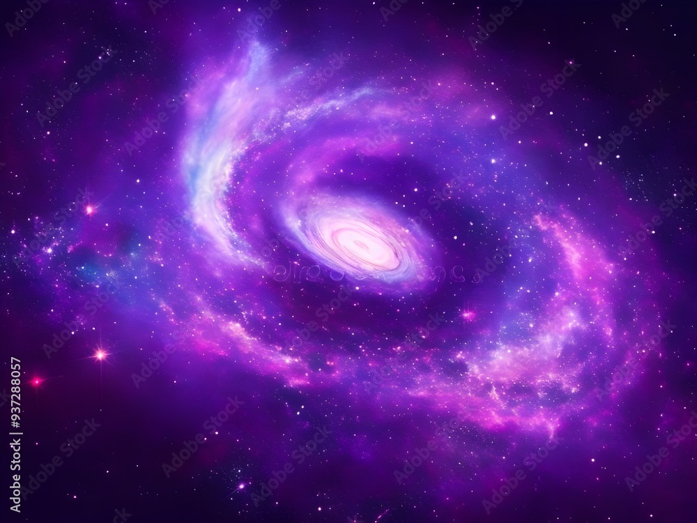 Galactic Spiral: Purple Vortex in the Cosmic Abyss Wallpaper background, Galactic Spiral: Purple Vortex in the Cosmic Abyss Wallpaper background,