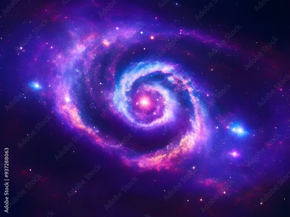 Galactic Spiral: Purple Vortex in the Cosmic Abyss Wallpaper background, Galactic Spiral: Purple Vortex in the Cosmic Abyss Wallpaper background,