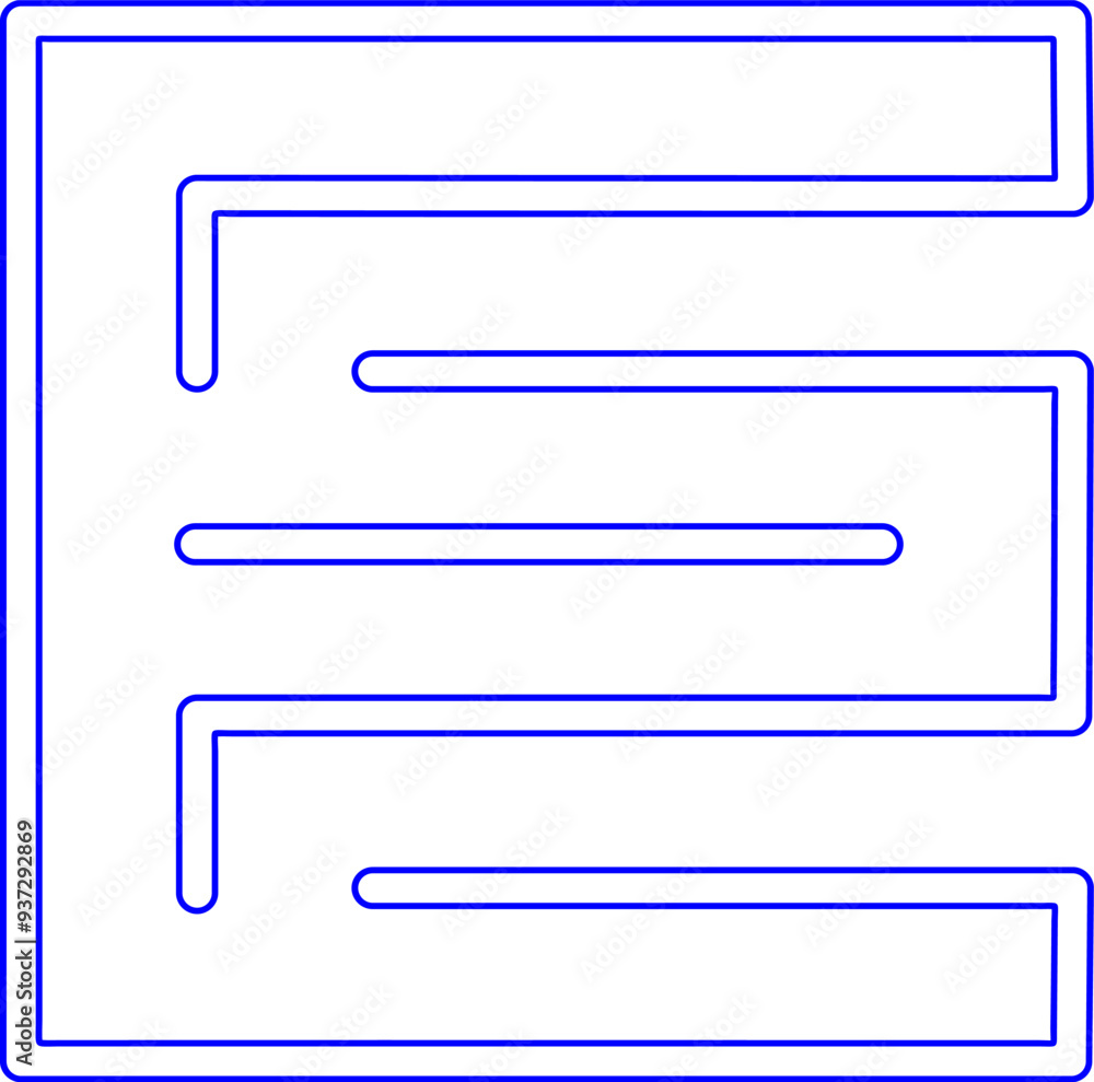 Maze Labyrinth Letter Alphabet Vector Eleemnt Maze Labyrinth Letter Alphabet Vector Eleemnt