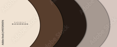 Papercut cream background. Suitable for graphic design materials.