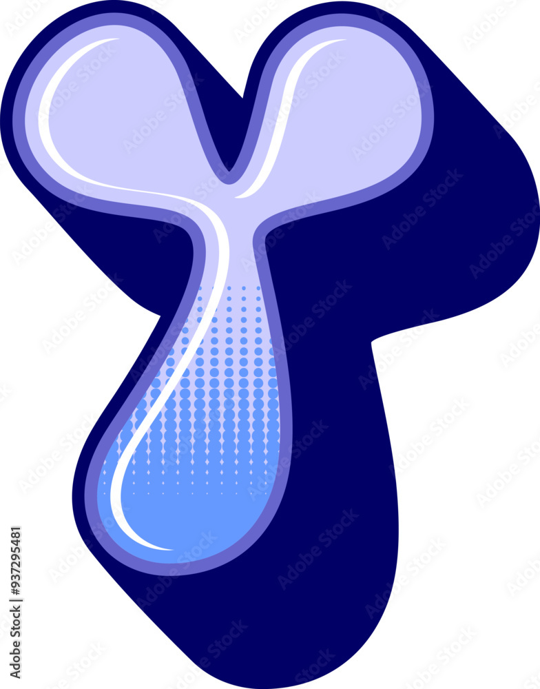Y2K Liquid Retro Style Letter Alphabet Vector Element Y2K Liquid Retro Style Letter Alphabet Vector Element