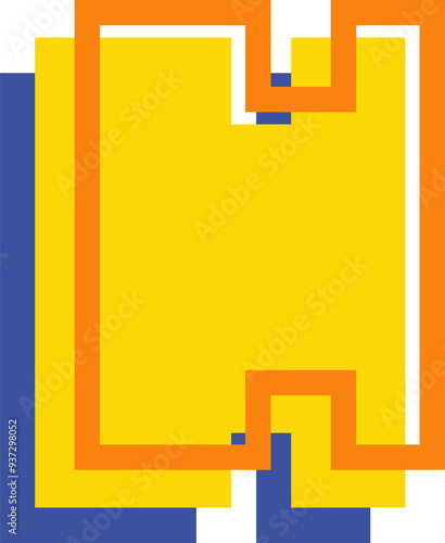 Bild auf Leinwand Pacman Game Style Letter Alphabet Vector Element