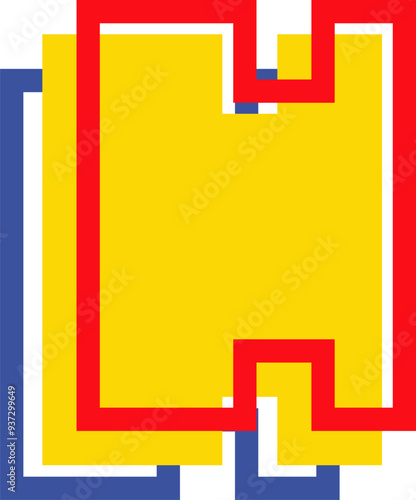 Bild auf Leinwand Pacman Game Style Letter Alphabet Vector Element