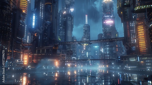 A futuristic city powered by clean energy sources.