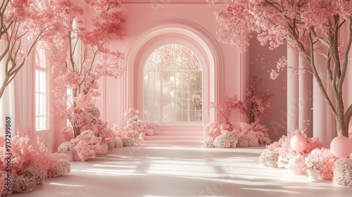 Pink Floral Archway.