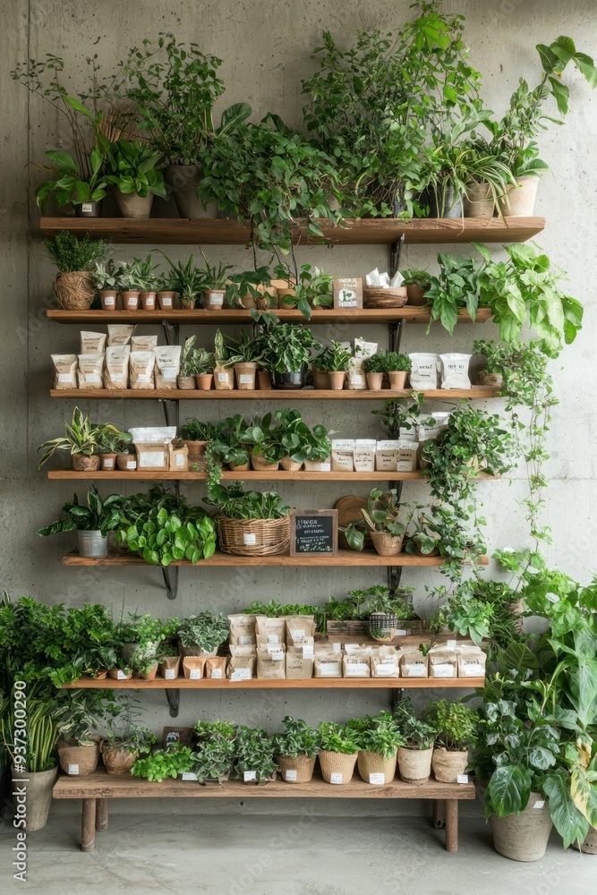 Serene Eco-Friendly Coffee Shop with Sustainable Practices and Lush Plant Decor Serene Eco-Friendly Coffee Shop with Sustainable Practices and Lush Plant Decor