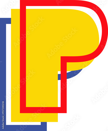 Foto Pacman Game Style Letter Alphabet Vector Element