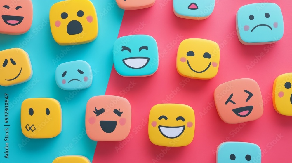 Emojis on Colors. Emojis on Colors.
