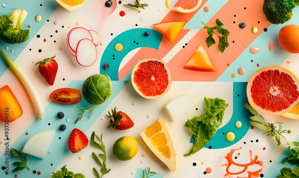 fruits and vegetable herbal concept for background or 2d illustrator cartoon. fruits and vegetable herbal concept for background or 2d illustrator cartoon.