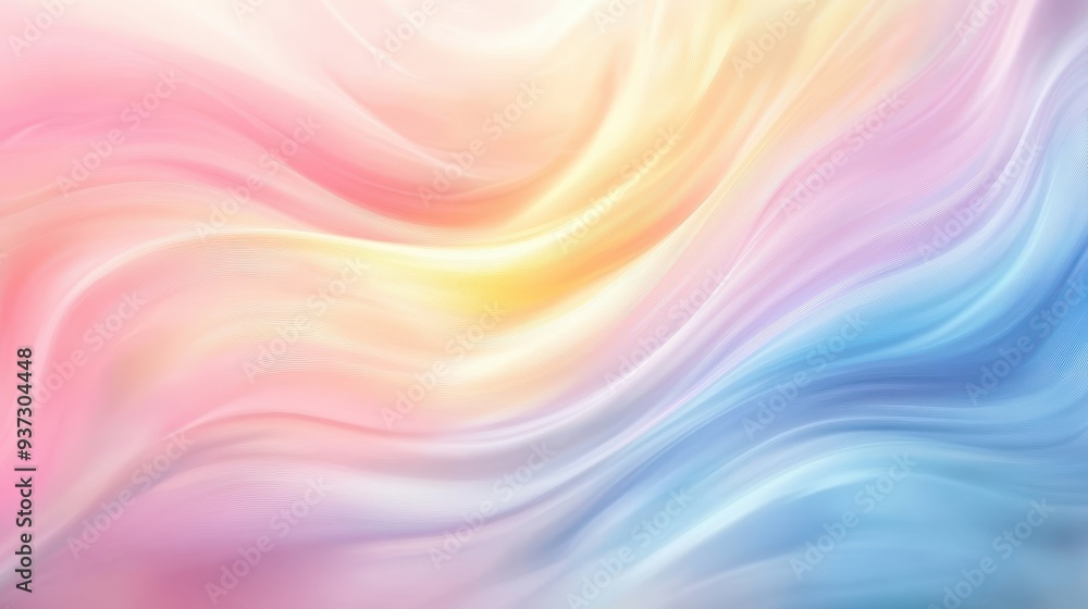 A soft, flowing abstract background with pastel colors creating a serene atmosphere.