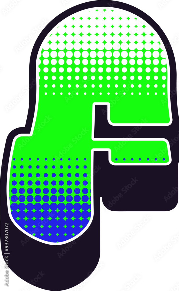 Y2K Letter Alphabet Vector Element Y2K Letter Alphabet Vector Element