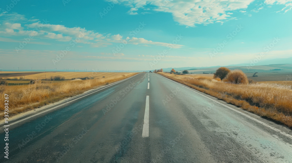 Fototapeta premium highway road, daylight, realistic style, shot on nikon