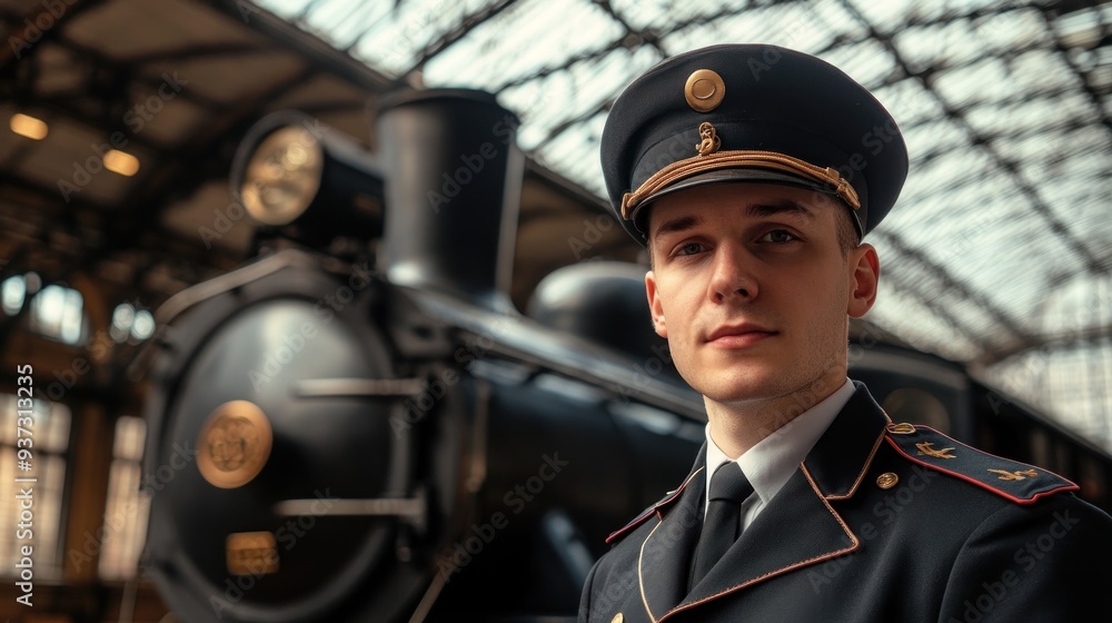 Train Conductor in Uniform Train Conductor in Uniform