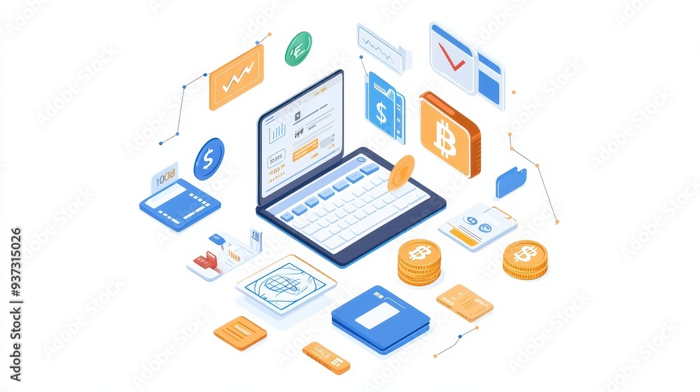 Bitcoin Cryptocurrency Investment and Financial Growth Concept Bitcoin Cryptocurrency Investment and Financial Growth Concept
